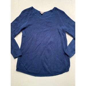 J Jill Sweater Size XS Blue Knit Oversized Tunic